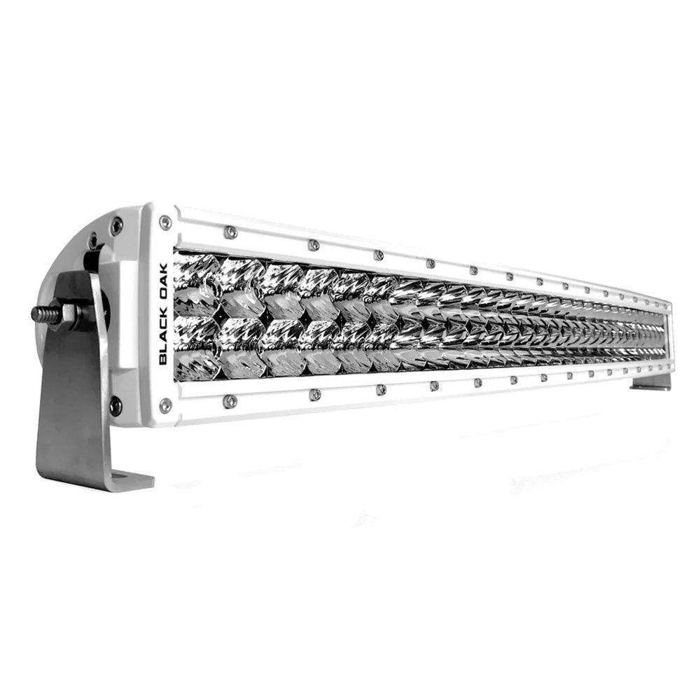 Black Oak 30" LED Curved Double Row Spot - White - Boat Gear USA