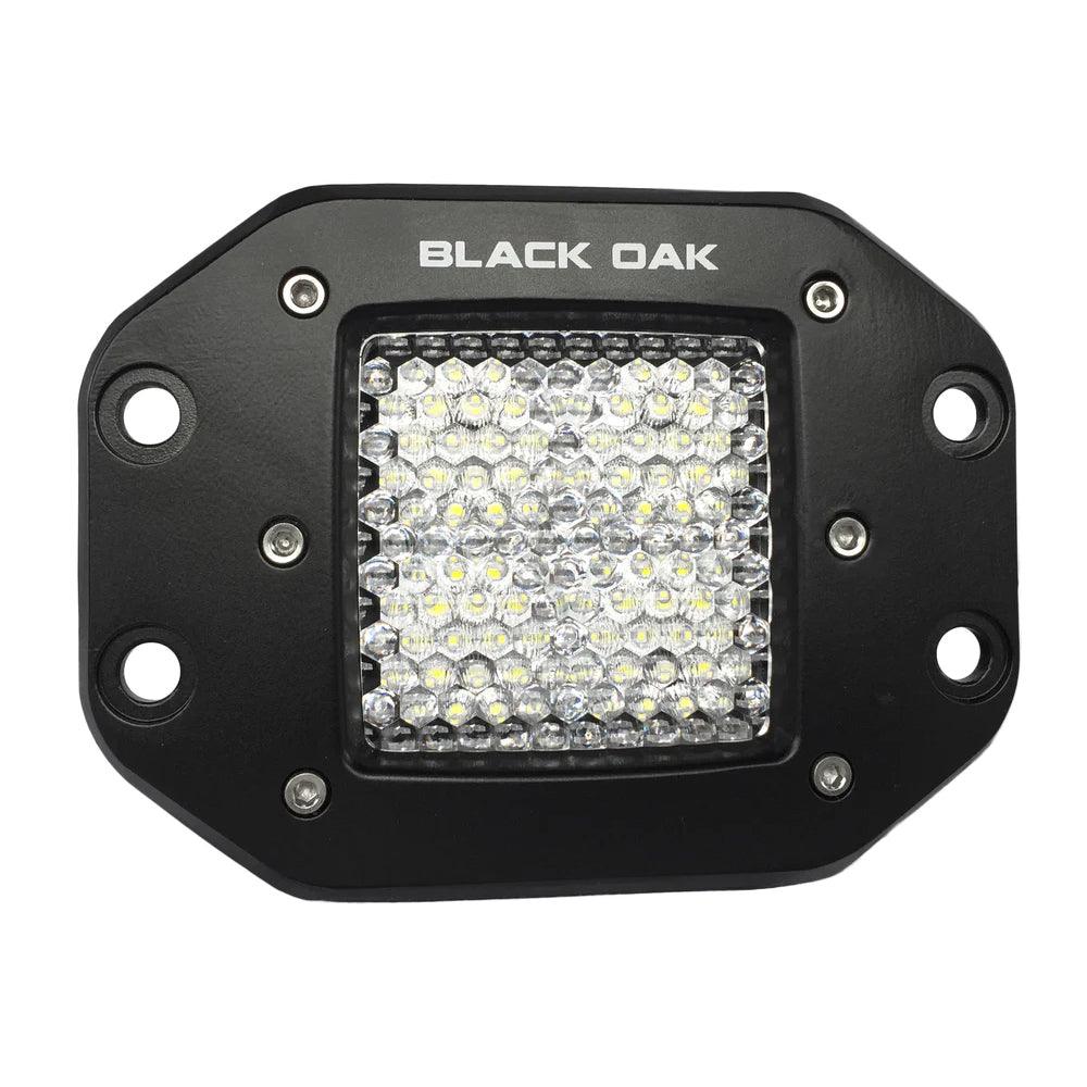 Black Oak Pro Series 2" Flush Mounted Diffused Light - Black - Boat Gear USA