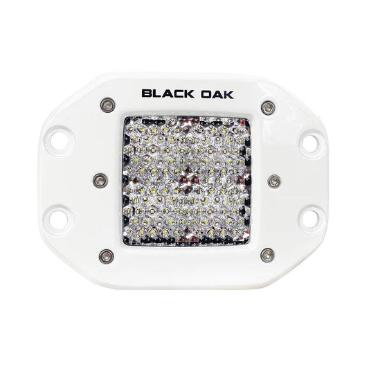 Black Oak Pro Series 2" Flush Mounted Diffused Light - White - Boat Gear USA