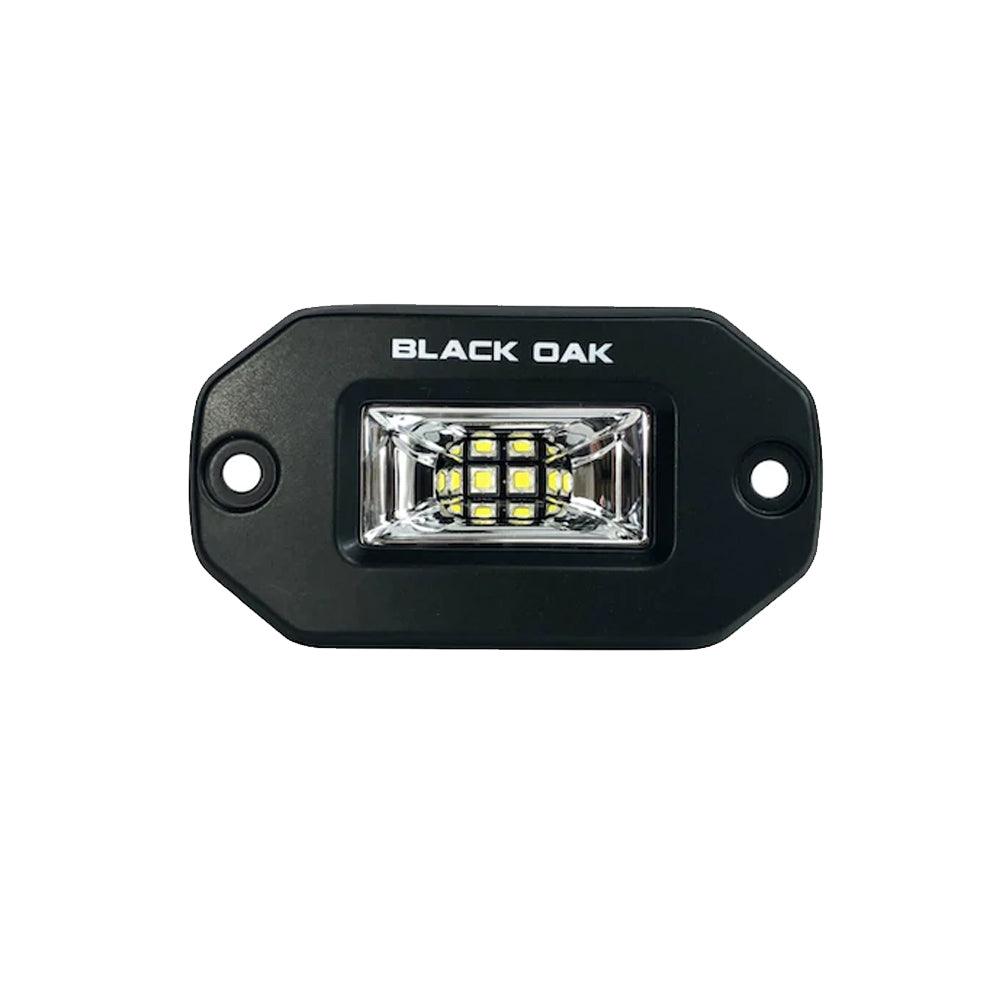 Black Oak Pro Series 2" Flush Mounted Scene Light - Black - Boat Gear USA