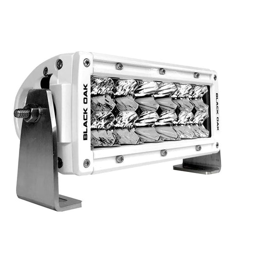 Black Oak Pro Series Double Row Combo 6" Light Bar - White - Boat Gear USA