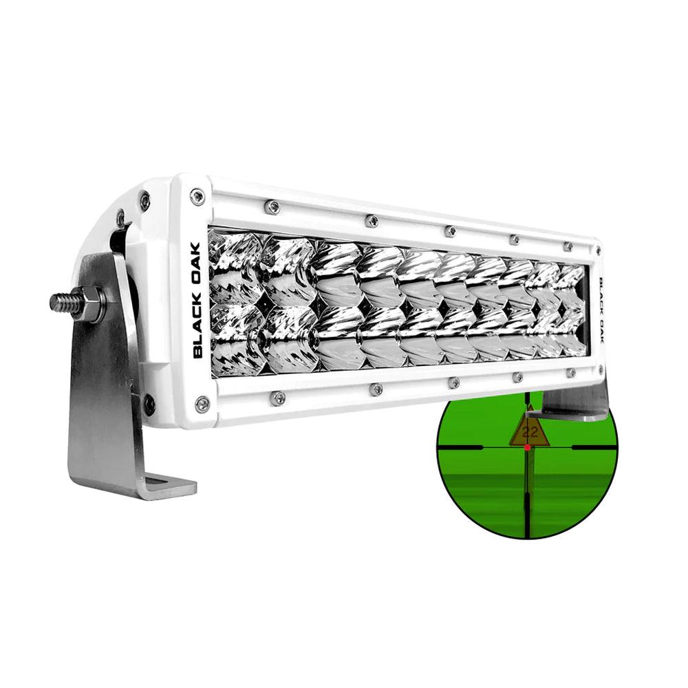 Black Oak Pro Series Double Row Combo Infrared 10" 850nm Light Bar - White - Boat Gear USA