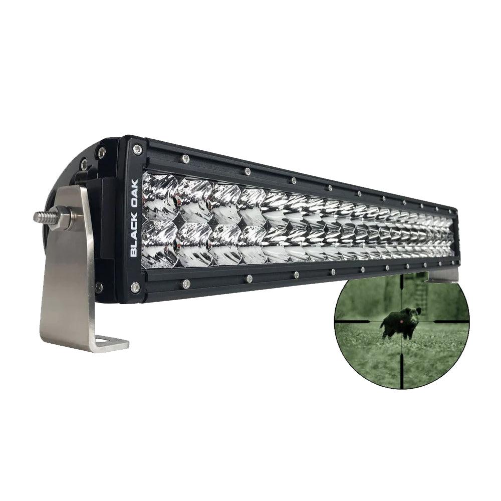 Black Oak Pro Series Double Row Combo Infrared 20" 940nm Light Bar - Black - Boat Gear USA