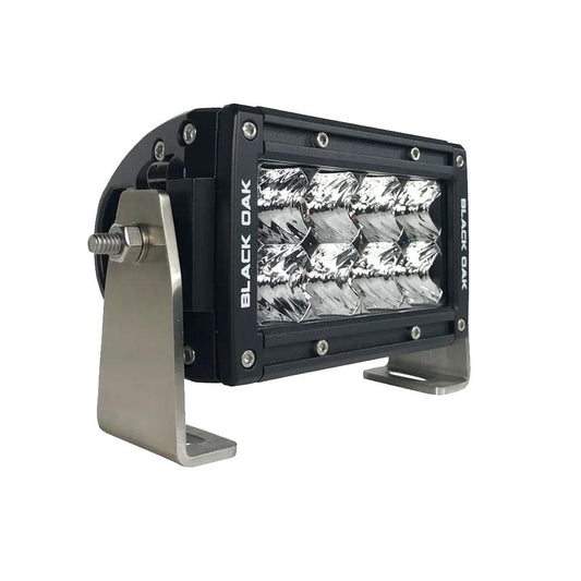 Black Oak Pro Series Double Row Flood 4" Light Bar - Black - Boat Gear USA