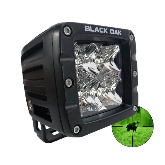 Black Oak Pro Series Infrared 2" 850nm Flood Pod Light - Black - Boat Gear USA