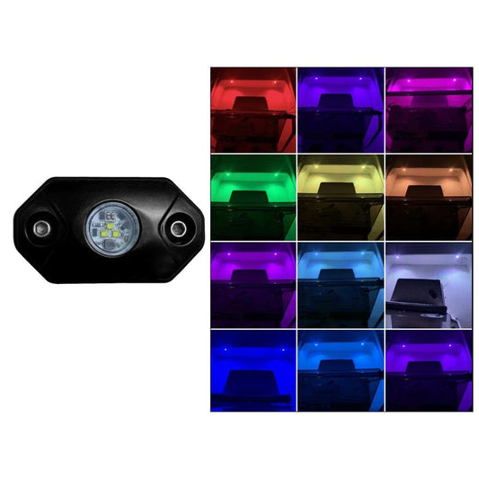 Black Oak Rock Accent Light - RGB - Black Housing - Boat Gear USA