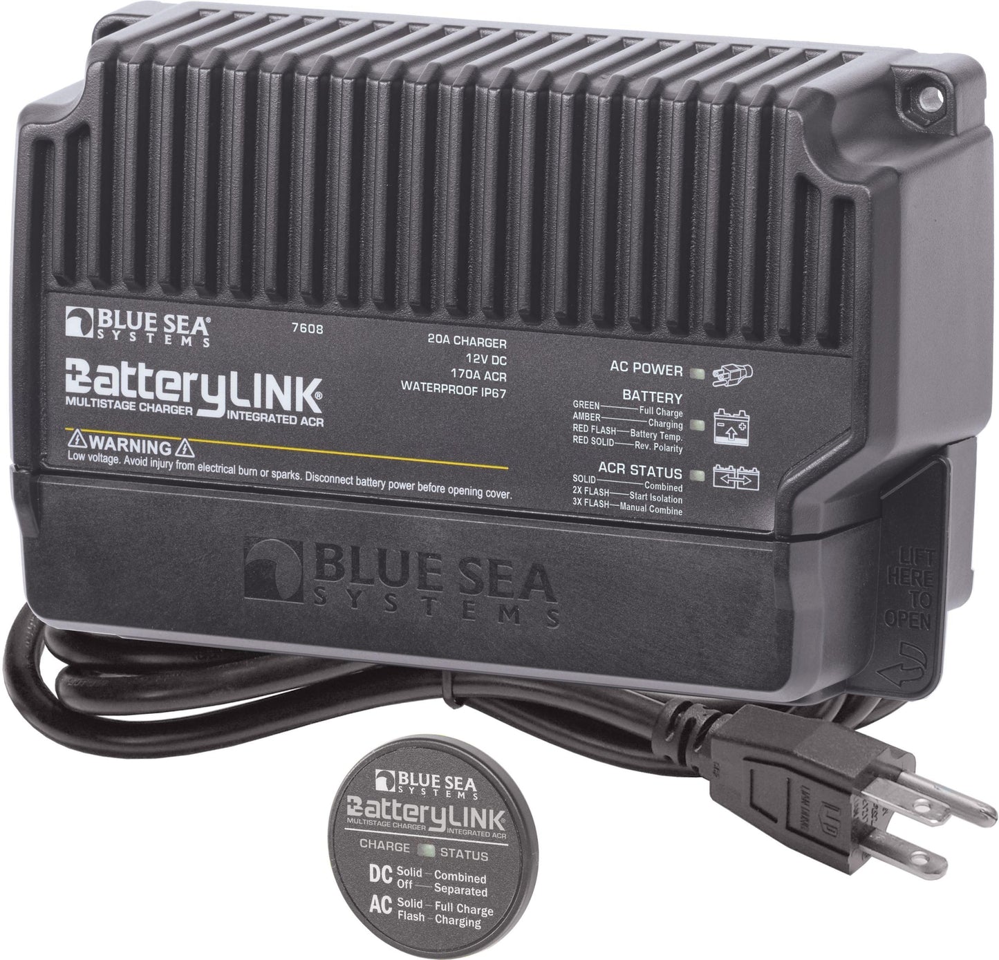 Blue Sea Batterylink Charger 12v Output 120/230v Input 20amp 2 Bank - Boat Gear USA