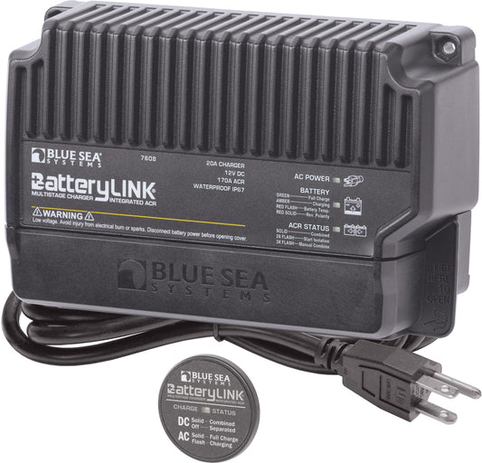 Blue Sea Batterylink Charger 12v Output 120/230v Input 20amp 2 Bank - Boat Gear USA