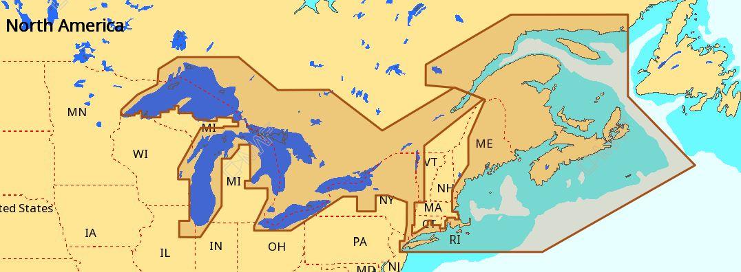 C-MAP NA-M026 Max Wide microSD Great Lakes, Northeast and Approaches - Boat Gear USA