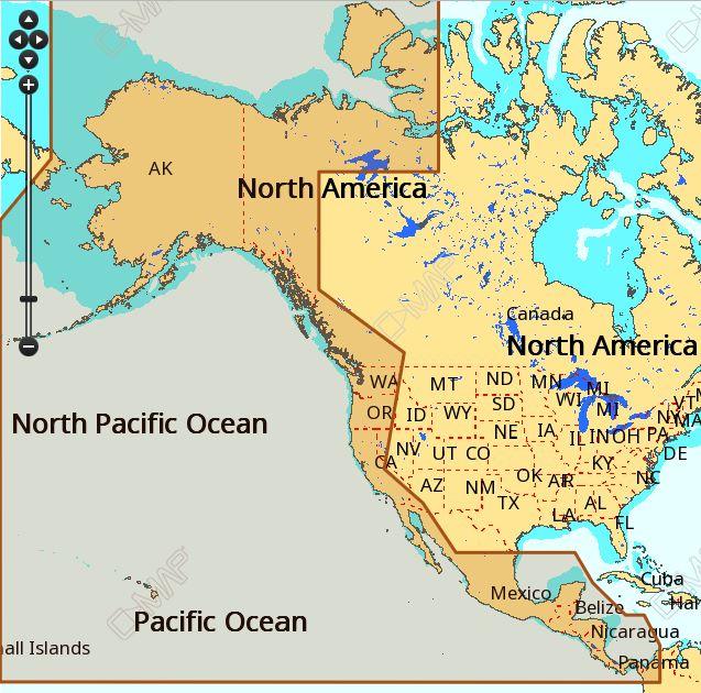 C-MAP NA-M035 Max MegaWide microSD Pacific Coast and Central America - Boat Gear USA