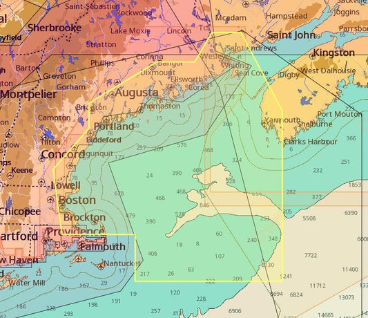 C-map Na-m325 Max Wide C-card Gulf Of Maine Bathymetric - Boat Gear USA