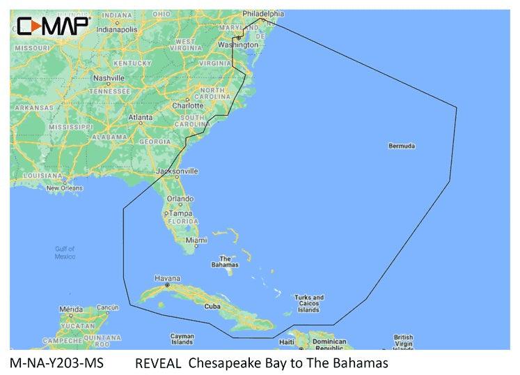 C-MAP Reveal Coastal Chesapeake Bay to the Bahamas - Boat Gear USA