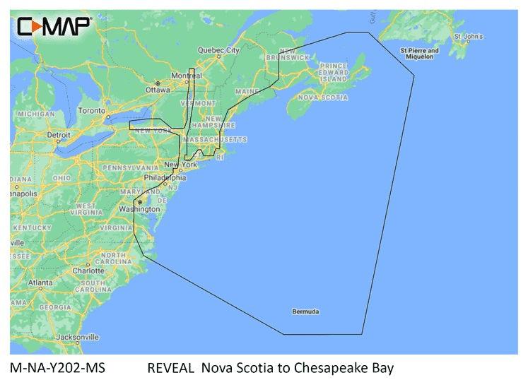 C-MAP Reveal Coastal Nova Scotia to Chesapeak Bay - Boat Gear USA