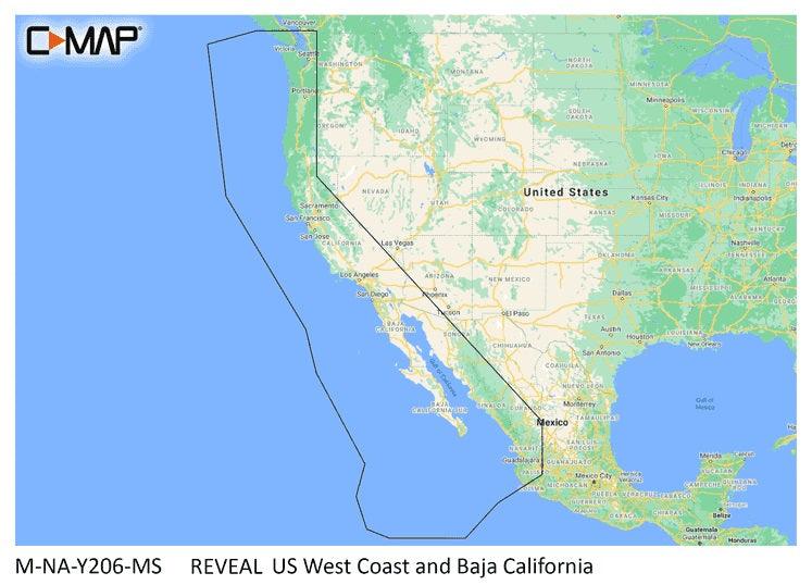 C-MAP Reveal Coastal US West Coast and Baja - Boat Gear USA