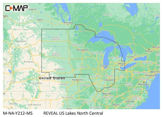 C-MAP Reveal Inland US Lakes North Central - Boat Gear USA