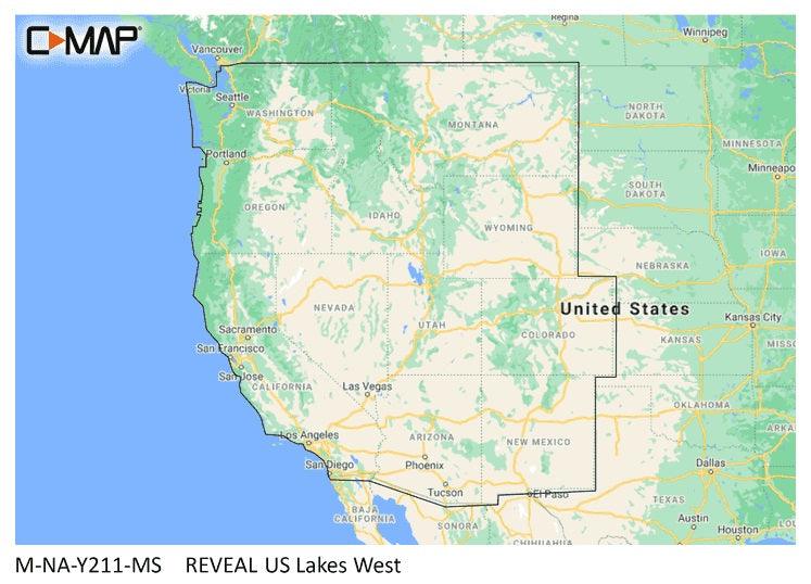 C-MAP Reveal Inland US Lakes West - Boat Gear USA