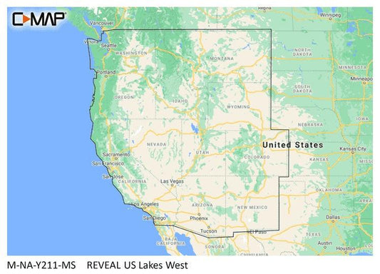 C-MAP Reveal Inland US Lakes West - Boat Gear USA