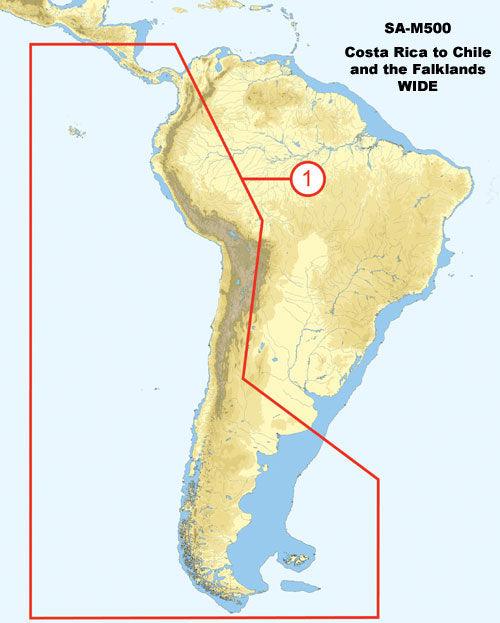 C-map Sa-m500 Max Wide C Card Costa Rica - Chile - Falklands - Boat Gear USA