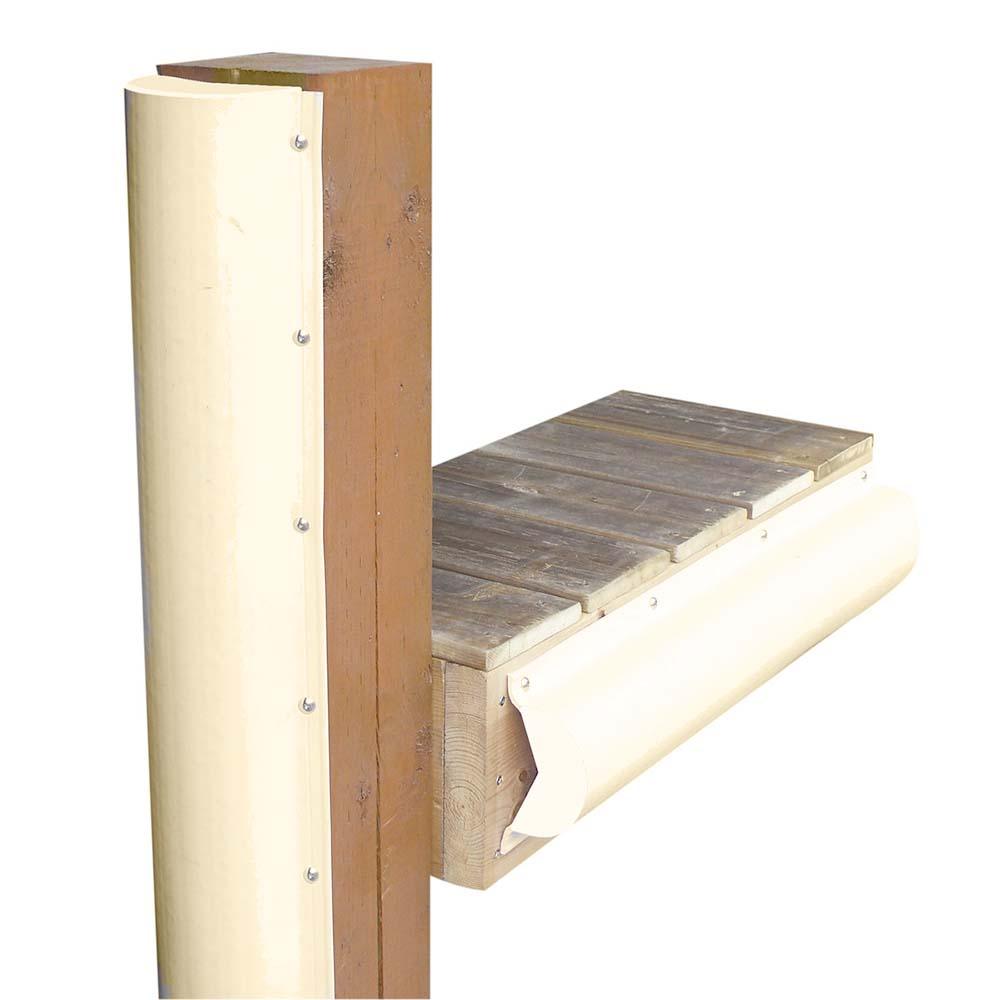 Dock Edge Piling Bumper - One End Capped - 6' - Beige - Boat Gear USA