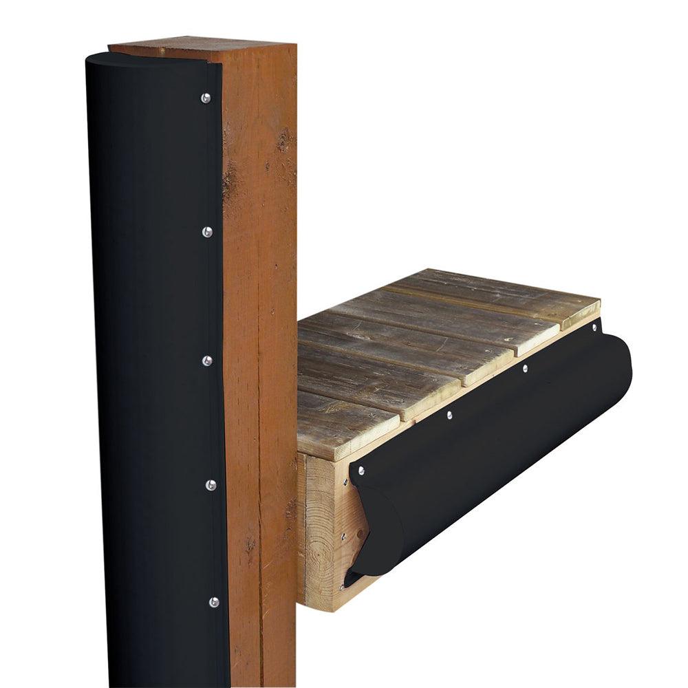 Dock Edge Piling Bumper - One End Capped - 6' - Black - Boat Gear USA