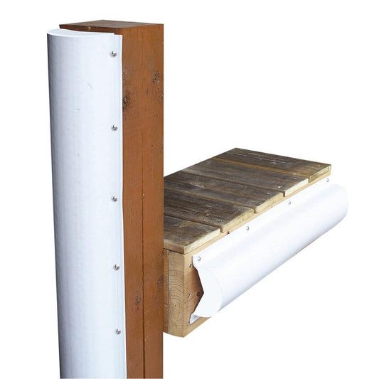 Dock Edge Piling Bumper - One End Capped - 6' - White - Boat Gear USA