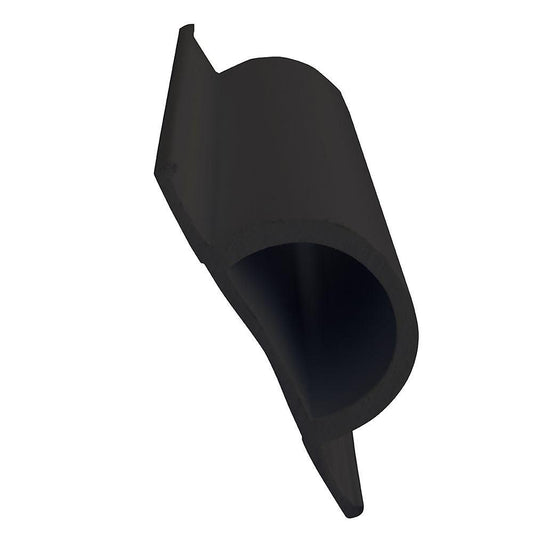 Dock Edge Standard "D" PVC Profile - 16' Roll - Black - Boat Gear USA