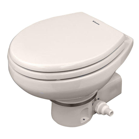 Dometic MasterFlush 7160 Bone Electric Macerating Toilet w/Orbit Base - Raw Water - Boat Gear USA