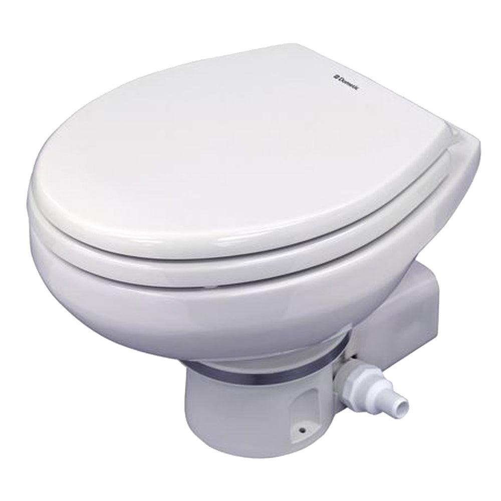 Dometic MasterFlush 7160 White Electric Macerating Toilet w/Orbit Base - 24V - Raw Water - Boat Gear USA
