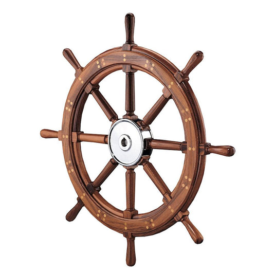 Edson 28" Classic Teak Yacht Wheel - Boat Gear USA