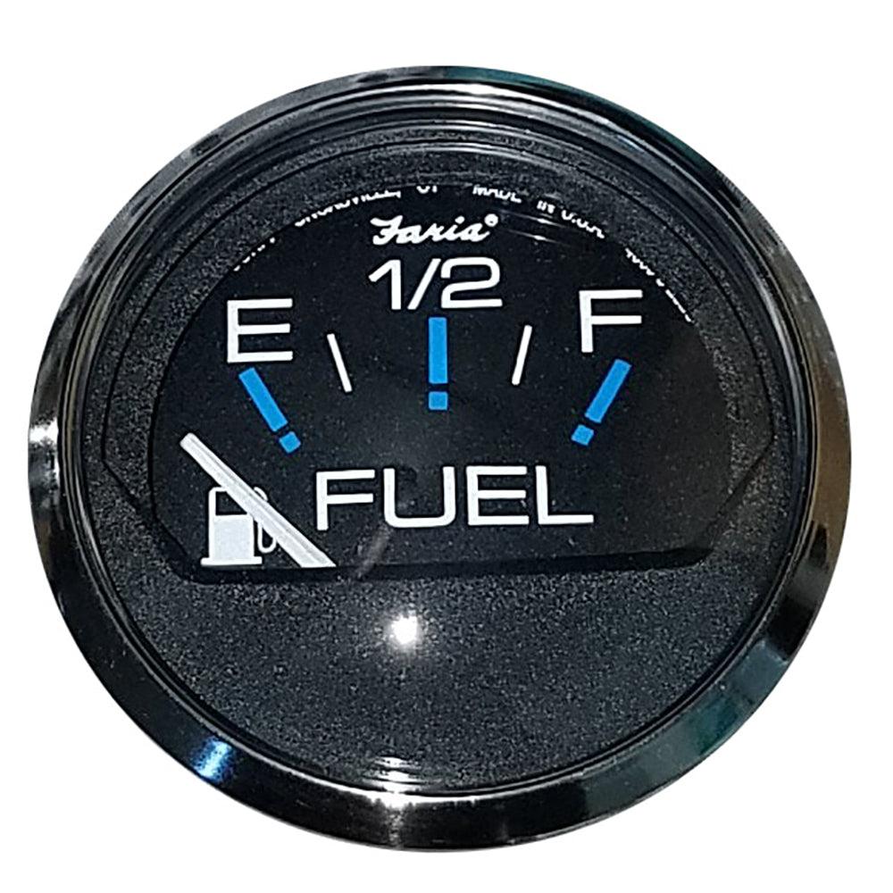 Faria Chesapeake Black 2" Fuel Level Gauge (E-1/2-F) - Boat Gear USA