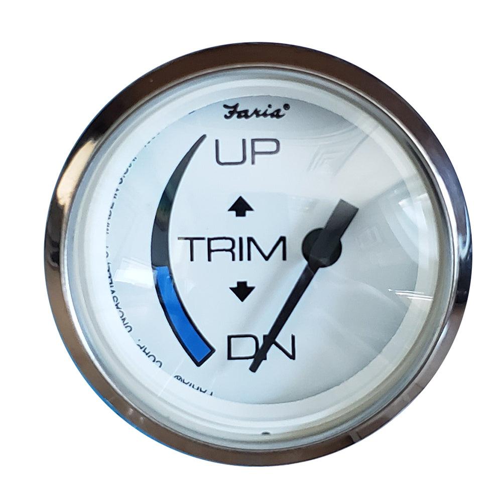 Faria Chesapeake White SS 2" Trim Gauge f/Honda Engines - Boat Gear USA