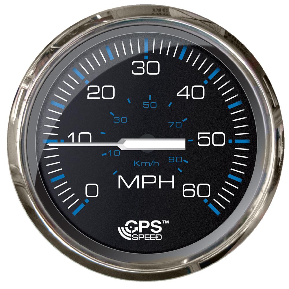 Faria Chesepeake Black 4" Studded Speedometer - 60MPH (GPS) - Boat Gear USA