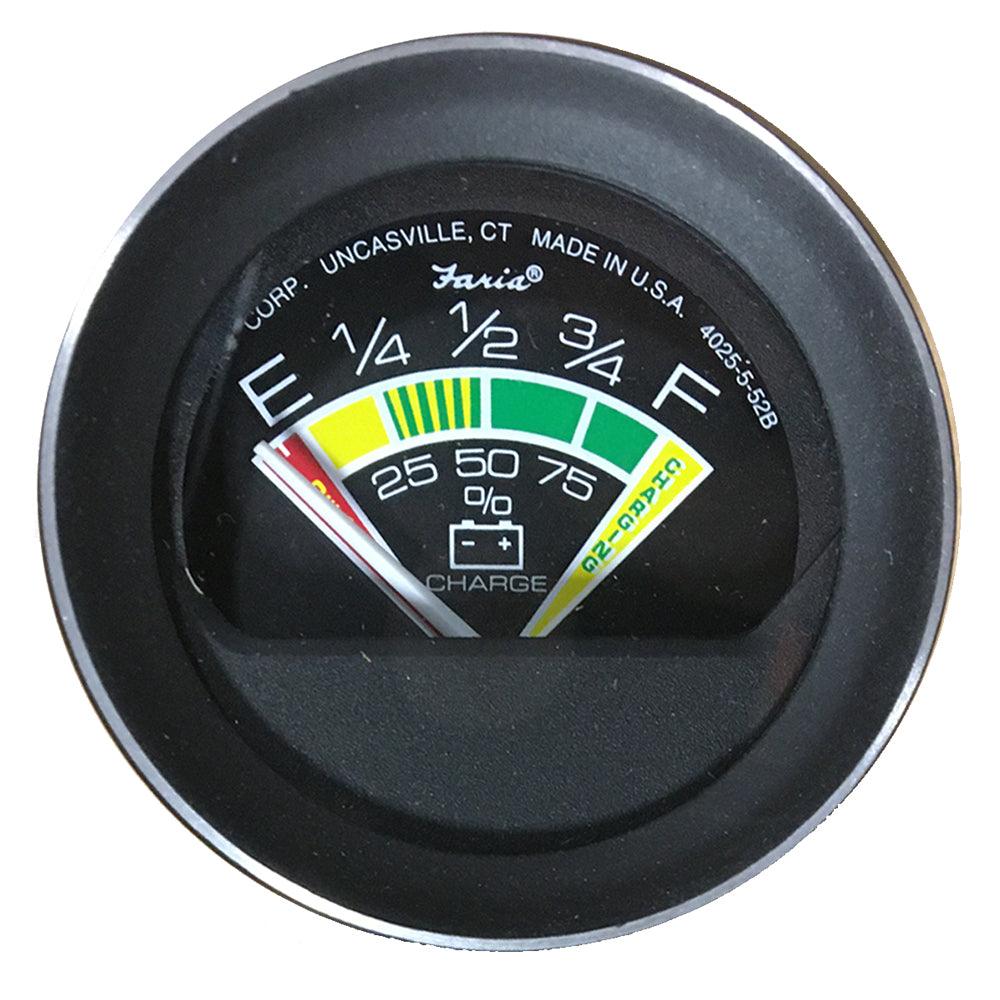 Faria Coral 2" Battery Condition Indicator Gauge - Boat Gear USA