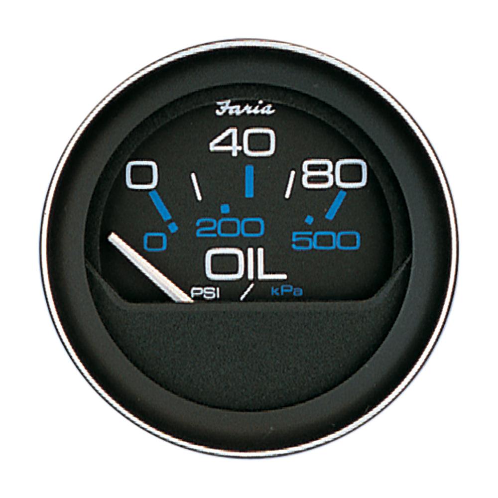 Faria Coral 2" Oil Pressure Gauge (80 PSI) - Boat Gear USA
