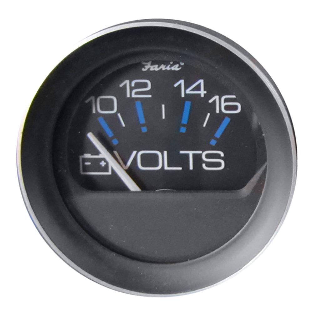 Faria Coral 2" Voltmeter (10-16 VDC) - Boat Gear USA