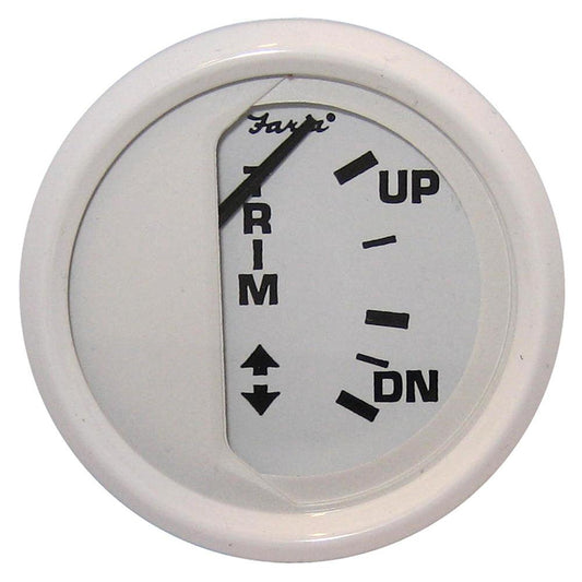 Faria Dress White 2" Trim Gauge (Mercury / Mariner / Mercruiser / Volvo DP / Yamaha '01 and newer) - Boat Gear USA