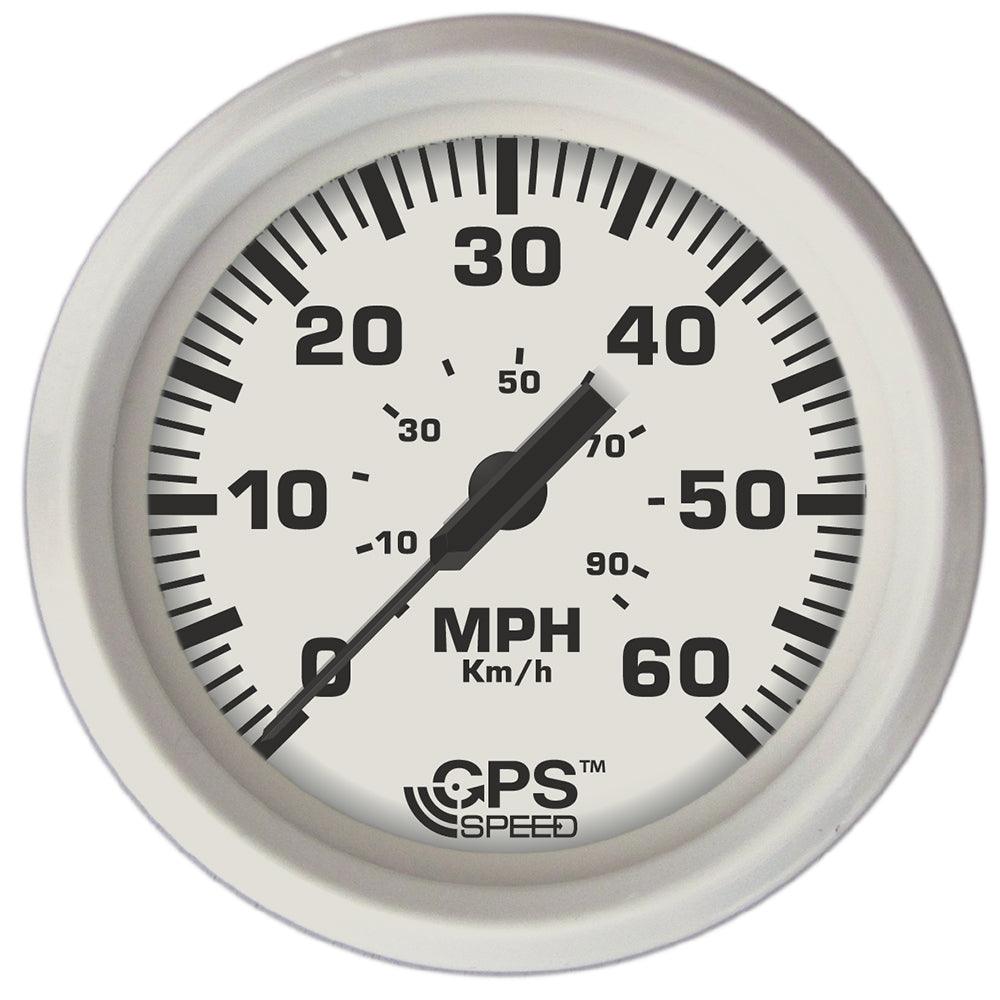 Faria Dress White 4" GPS Speedometer - 60 MPH - Boat Gear USA