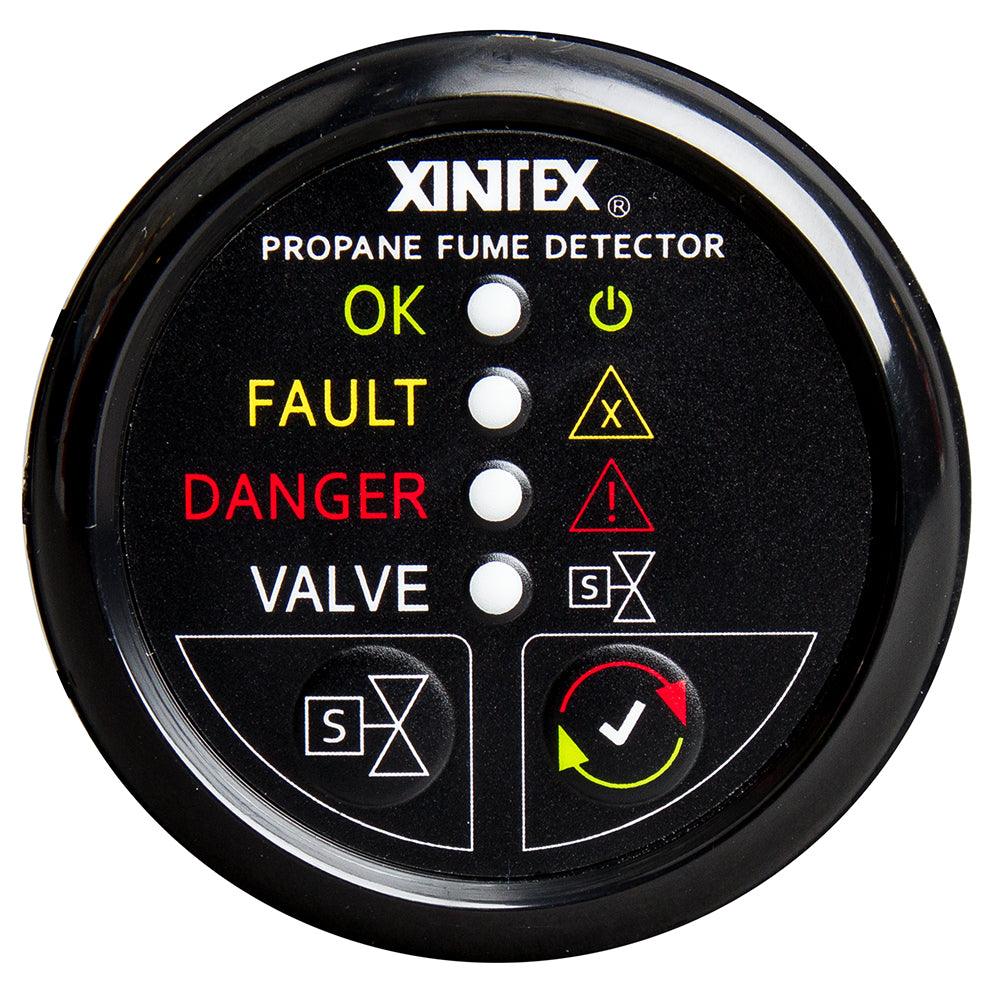 Fireboy-Xintex Propane Fume Detector w/Automatic Shut-Off & Plastic Sensor - No Solenoid Valve - Black Bezel Display - Boat Gear USA