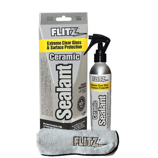 Flitz Ceramic Sealant Spray Bottle w/Microfiber Polishing Cloth - 236ml/8oz - Boat Gear USA