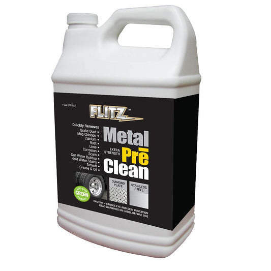 Flitz Metal Pre-Clean - All Metals Including Stainless Steel - Gallon Refill - Boat Gear USA