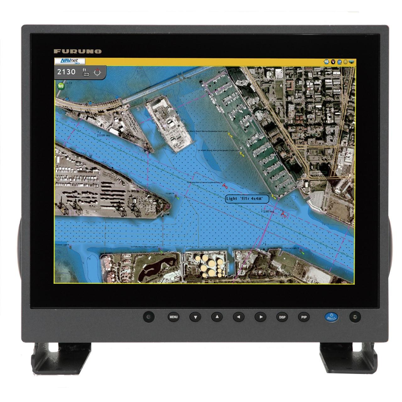 Furuno Mu150hd Lcd Display 15"" Color Lcd Monitor Shown With Opitional Bracket - Boat Gear USA