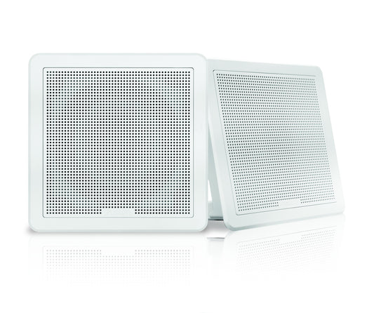 Fusion Fm-f65sw 6"" White Square Flush Mount Speakers - Boat Gear USA