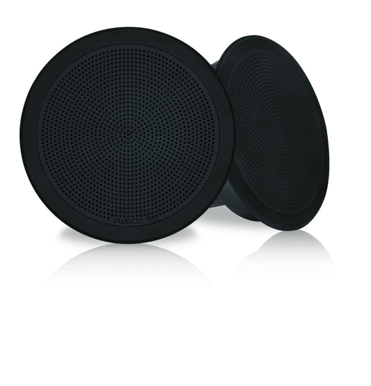 Fusion FM-F77RB 7" Black Round Flush Mount Speakers - Boat Gear USA