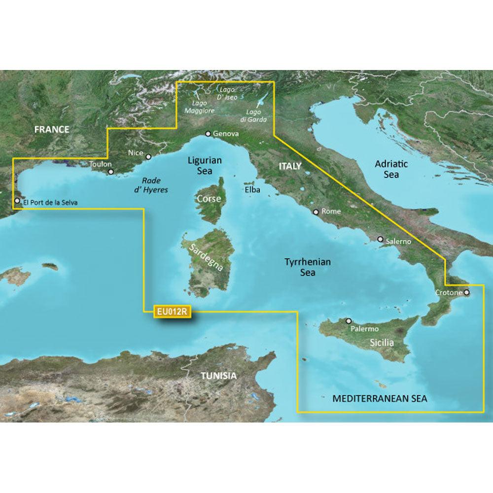 Garmin BlueChart® g3 HD - HXEU012R - Italy West Coast - microSD™/SD™ - Boat Gear USA