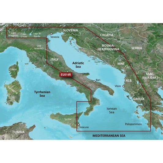 Garmin BlueChart® g3 HD - HXEU014R - Italy Adriatic Sea - microSD™/SD™ - Boat Gear USA