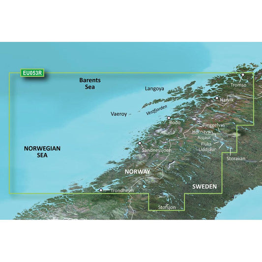 Garmin BlueChart® g3 HD - HXEU053R - Trondheim - Tromso - microSD™/SD™ - Boat Gear USA