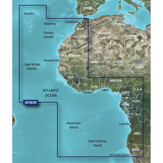 Garmin BlueChart® g3 Vision® HD - VAF003R - Western Africa - microSD™/SD™ - Boat Gear USA