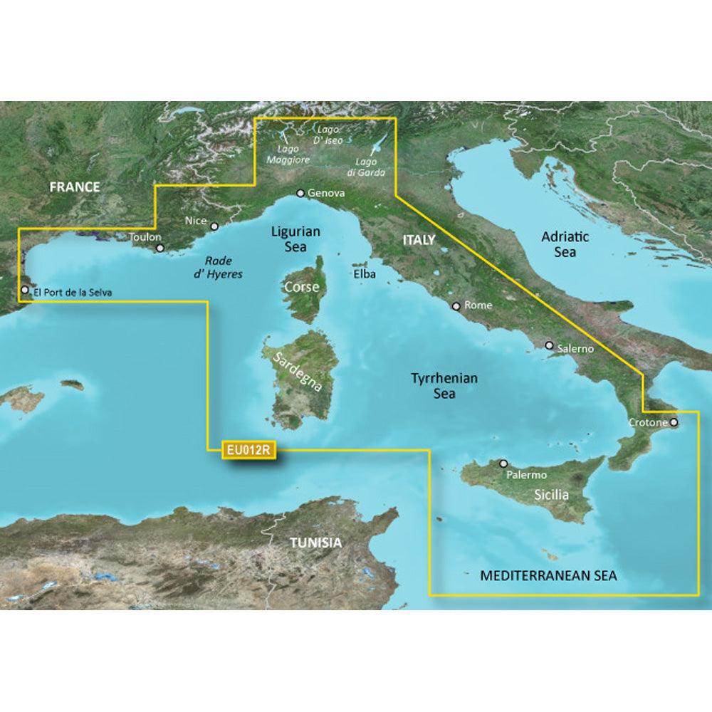 Garmin BlueChart® g3 Vision® HD - VEU012R - Italy, West Coast - microSD™/SD™ - Boat Gear USA