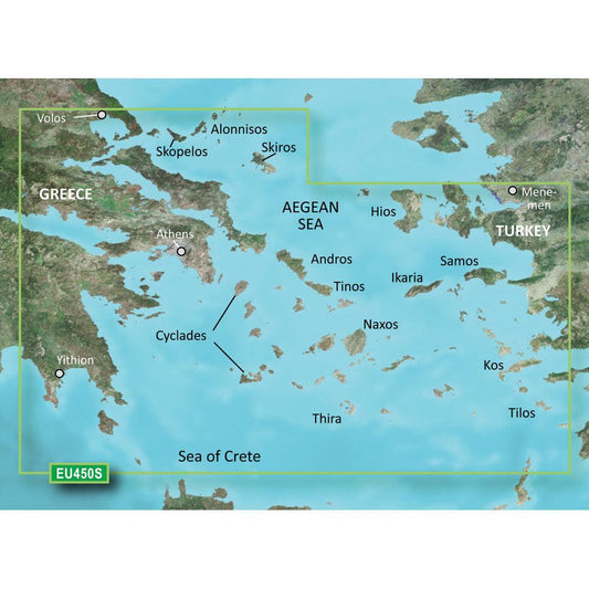Garmin BlueChart® g3 Vision® HD - VEU450S - Athens & Cyclades - microSD™/SD™ - Boat Gear USA