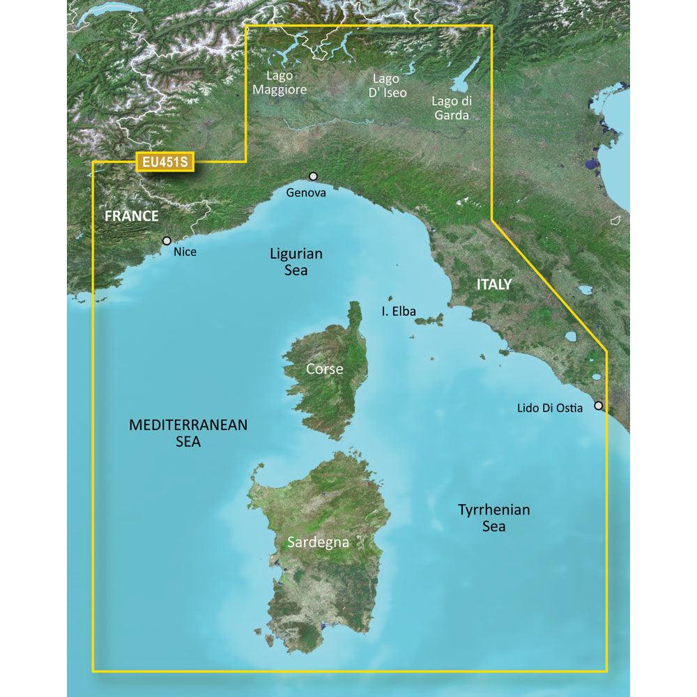 Garmin BlueChart® g3 Vision® HD - VEU451S - Legurian Sea, Corsica & Sardinia - microSD™/SD™ - Boat Gear USA